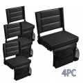 OUTMASTER Stadium Seat for Bleacher with Backrest. Portable for Good for Bleachers, Camping (4pc)