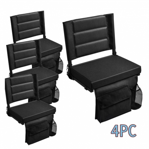 OUTMASTER Stadium Seat for Bleacher with Backrest. Portable for Good for Bleachers, Camping (4pc)