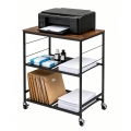 OUTMASTER Printer Stand - Large Size with Hooks and Lockable Casters,Accommodates most Printers.