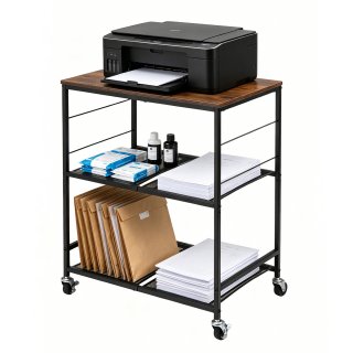 OUTMASTER Printer Stand - Large Size with Hooks and Lockable Casters,Accommodates most Printers.